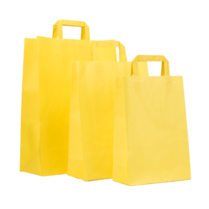 Χάρτινη Σακούλα Κίτρινο πλακέ