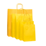 Χάρτινη Σακούλα Κίτρινο στριφτό premium