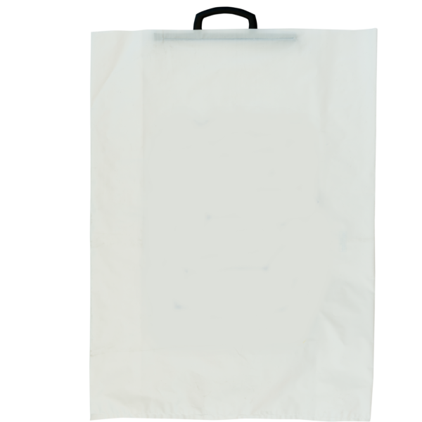 Πλαστική Σακούλα με κοκάλινο χεράκι Λευκή